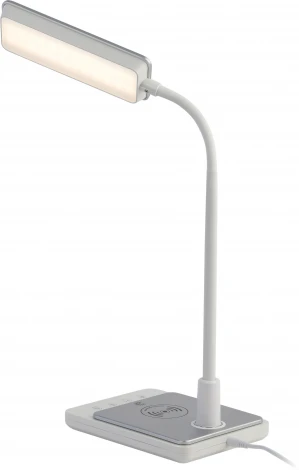 Офисная настольная лампа светодиодная с регулировкой цветовой температуры яркости и беспроводным ЗУ ЭРА NLED-499-10W-W (220V, сенсорный выключатель)