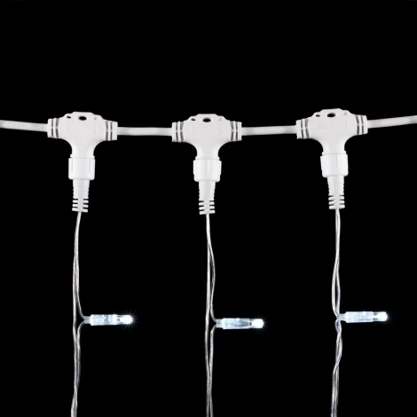 Гирлянда Занавес с Колпачком 2 x 3 м Белый 220В, 600 LED, Провод Прозрачный ПВХ, IP65