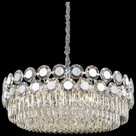 Подвесная люстра Wertmark Claudia WE134.25.103 (220V, хрусталь, на цепи, круглые)