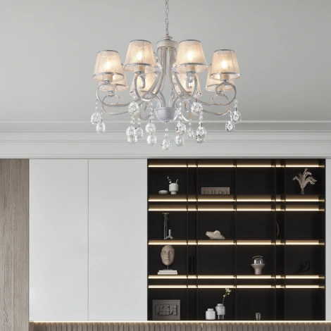 Потолочная люстра Arte Milano Amalfi-7146 337146/8 WT+SL (220V, подвески)