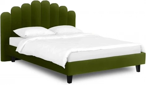 Кровать Queen II Sharlotta L 1600 ОГОГО (арт.577026), (Ткань/Зеленый)