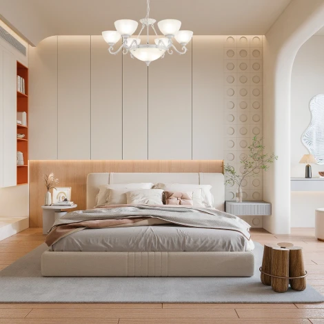 Подвесная люстра Arte Milano AM340518 340518/6-3 WT+SL (220V, на цепи)