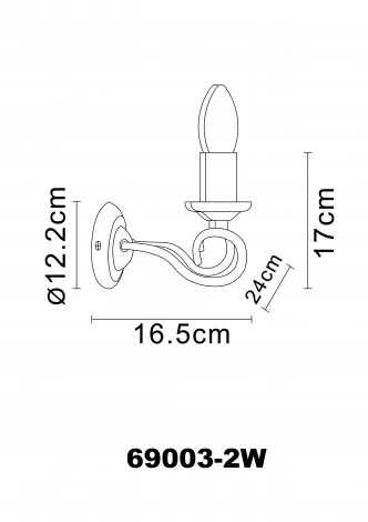 Бра Globo Truncatus 69003-2W (220V, подсвечник, свеча)