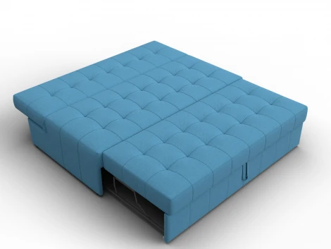Диван прямой Лига-107 (160) (ЛДСП,Брус,Фанера,Рогожка/Голубой) Лига Диванов 134915