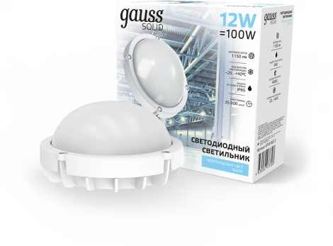 Настенно-потолочный светильник Gauss SOLID 874518212