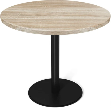 Стол Sheffilton SHT-TU43/TT 80 МДФ черный муар/дуб сонома светлый