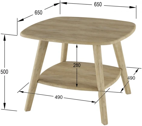 Стол журнальный Хадсон дуб сонома/сонома от фабрики Mebelik