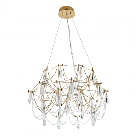 Подвесная люстра светодиодная хрустальная с пультом с регулировкой цветовой температуры Modelux MODELUX ML.5603.600P BS