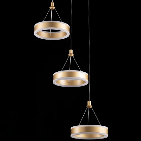 Подвесной светильник ярусный каскадный светодиодные Citilux Дуэт CL719052 (регулировка яркости, 220V, на проводе, кольцо)