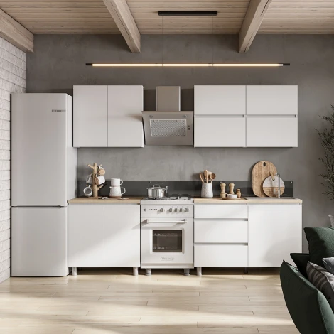Готовая кухня Арника Токио 2м серия 3, Белый