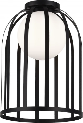 Потолочный светильник круглый ST Luce Nordic SL6129.402.01 Черный/Белый E27 1*60W (220V, шар)