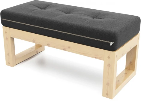 Банкетка Arsko Амбер сосна черная рогожка