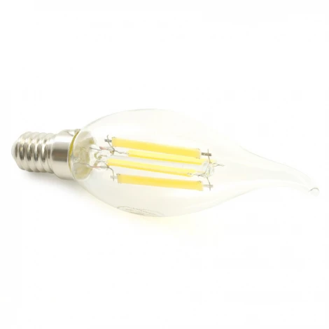 Лампа светодиодная филамент C35T свеча на ветру 6W 175-265V E14 4000К Feron LB-1216 51263