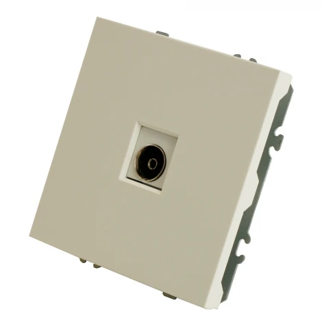 ТВ-розетка (белый фарфор, soft touch) Stekker Эмили 49875