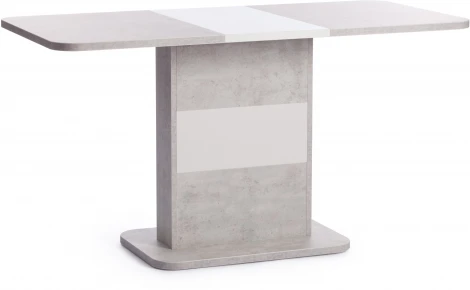Стол обеденный SMART ЛДСП, 105-140х68,6х75 см, Белый бетон/Белый Tetchair 18993