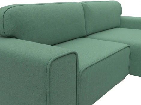 Диван угловой Лига-029 правый угол (Зеленый/Рогожка) Лига Диванов арт.121934