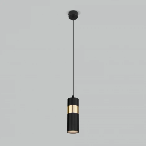 Умный подвесной светильник Eurosvet Viero 50096/1 черный/золото (220V, на проводе, круглые)