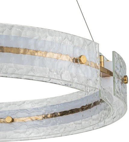 Подвесной светильник с таймером 14018/1P Brass Indigo Dualita V000089L (LED, 220V, пульт управления, на тросе, кольцо)