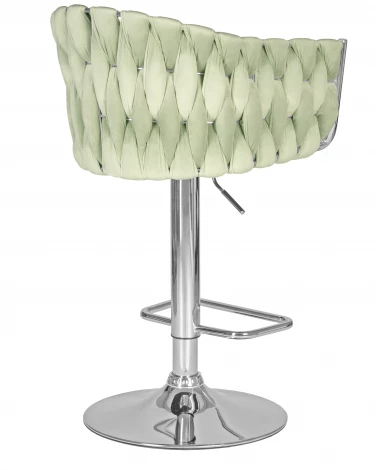 Стул барный DOBRIN MARCEL (пудрово-мятный велюр (MJ9-87))