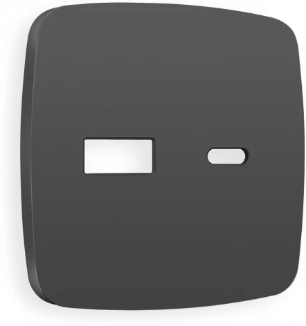 Лицевая панель Ambrella Volt OMEGA (Графит Мягкое касание) для розетки 2USB тип A+C QUANT OP9110