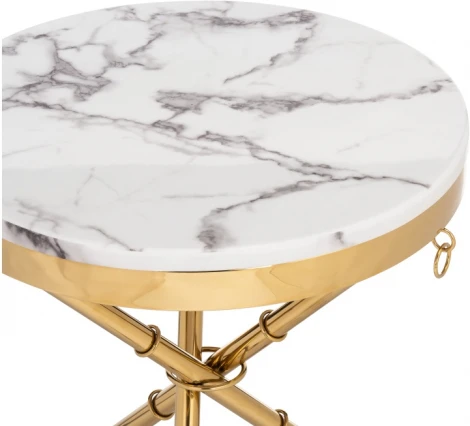 Журнальный столик Woodville Monika 50х55 marble / gold 15553