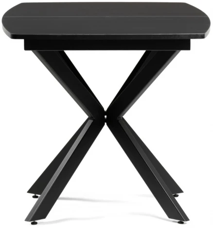 Стеклянный стол Woodville Палу 130(170)х80х76 черный 528469