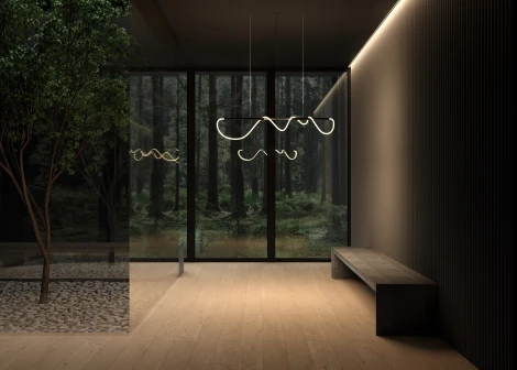 Подвесной светильник с гибким неоном Tau MOD146PL-L30B3K (LED, 220V, на тросе)