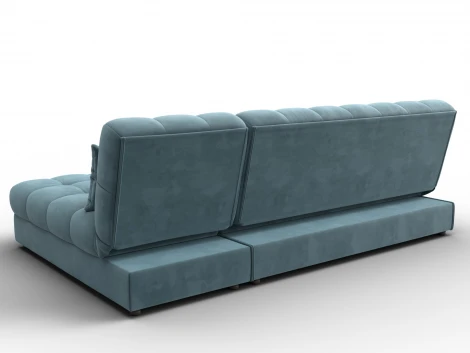 Диван угловой Лига-116 НПБ угол правый (ДСП,ЛДСП,Велюр/Бирюзовый) Лига Диванов 136952