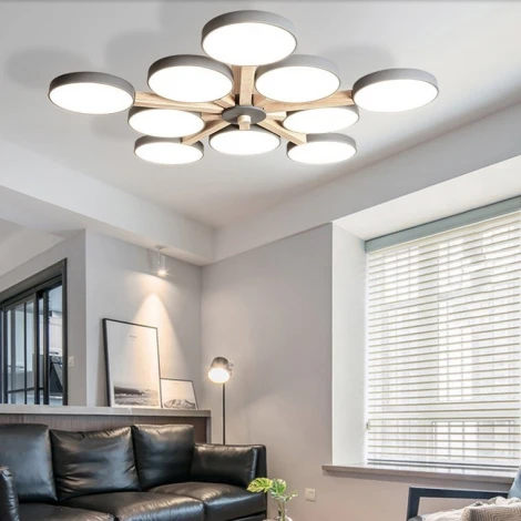 Потолочная люстра Wi-Fi на штанге Turna L10 Grey By ImperiumLoft Turna-B01 (LED, 220V, голосовое управление, умный дом - Алиса)