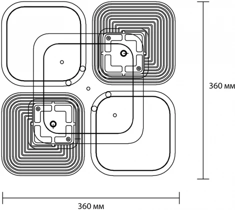 Потолочная люстра Escada Samia 10230/4LED (ночной режим, пульт управления)