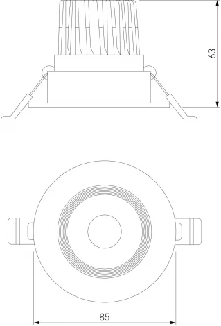 Светильник встраиваемый светодиодный Elektrostandard Even 25094/LED 7W 4000K белый (220V, круглые)