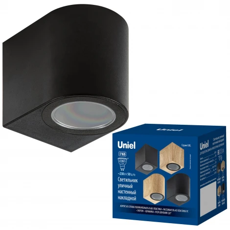 Архитектурная подсветка под лампу GU10 черный Uniel UUL-A01S UUL-P51A 6W/GU10 IP65 BLACK