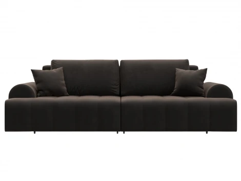 Диван прямой Лига-080 (ДСП/Пластик/Велюр/Коричневый) Лига Диванов 131118