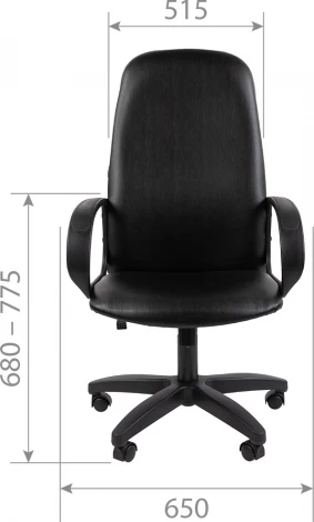 Компьютерное кресло CHAIRMAN 279  КЗ (Пластик,Экокожа/Черный)