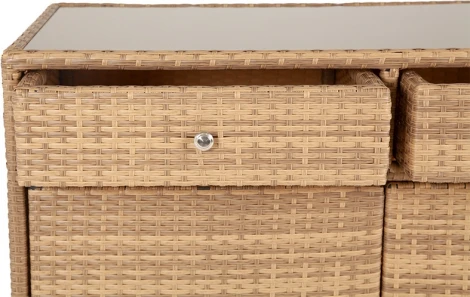 "Мальта" тумба плетеная из искусственного ротанга, цвет соломенный 4SIS арт.УТ-00000494