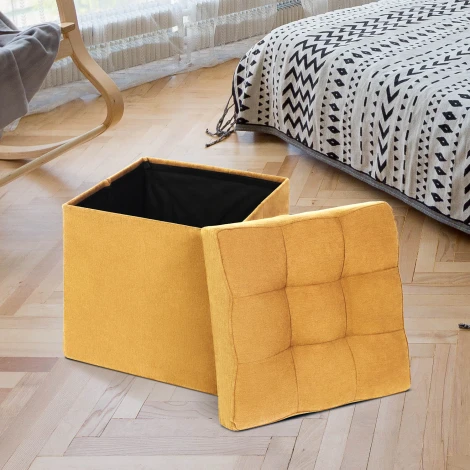 Пуфик Dreambag складной Желтый Велюр 13582