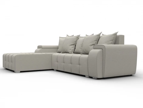 Диван угловой Лига-121 левый угол (ДСП,Брус,Рогожка/Бежевый) Лига Диванов 137340L