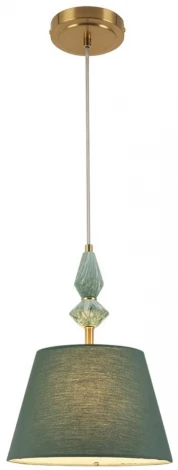 Подвесной светильник Lumion Vermont 8275/1A латунь/зеленый, металл/керамика/ткань Е14 1*40W 220V
