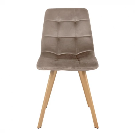 Стул Easy серый с ножками под дерево