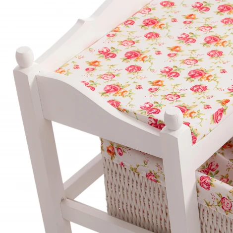 Обувница с 2-я корзинами Secret De Maison RIMI ( mod.TT-BH003 ) Белый (White) (МДФ+Павловния)