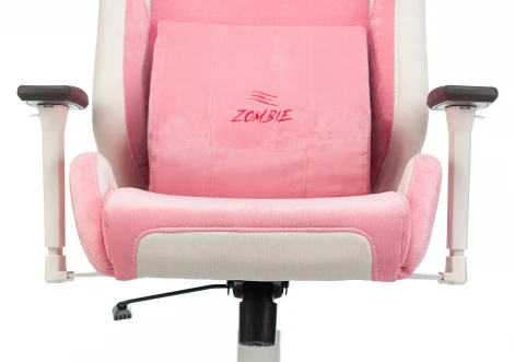 Кресло игровое Zombie EPIC PRO Fabric белый/розовый с подголов. крестовина пластик пластик белый