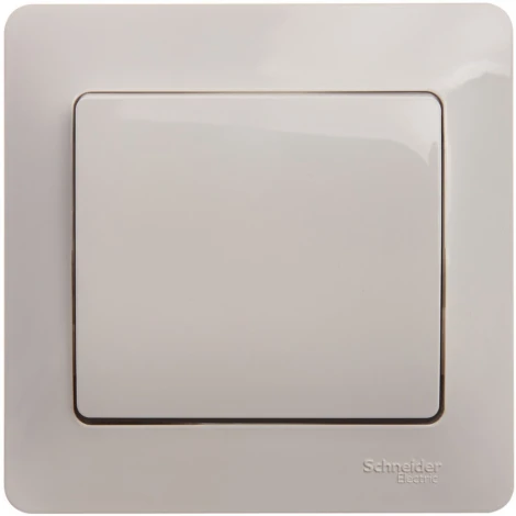 Выключатель встраиваемый одноклавишный (молочный) Systeme Electric Glossa GSL000912
