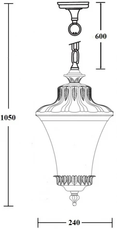 Уличный светильник подвесной Oasis Light ELBA 86405 Bl (220V, на цепи, фонарь, IP44)
