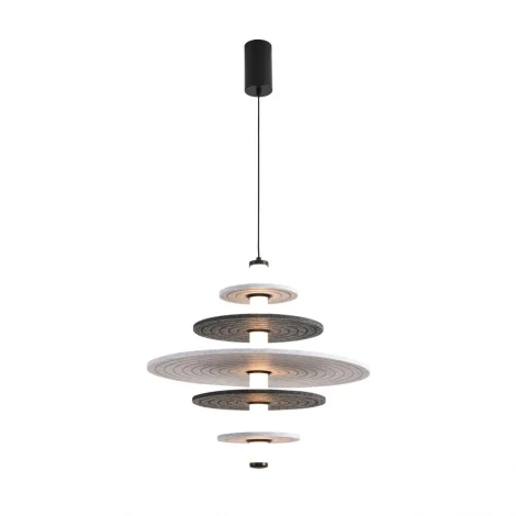 Подвесной светильник светодиодный Lumion Felta 8295/14AL черный/светло-серый/темно-серый, металл/фетр/акрил LED 14W 3000K 220V (на проводе, круглые)