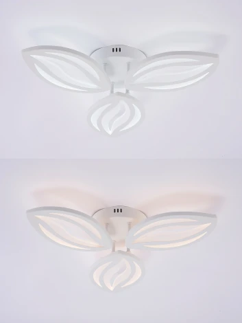 Потолочная люстра светодиодная с пультом ДУ 60W, белый, LED Natali Kovaltseva Sm LED LAMPS 81456