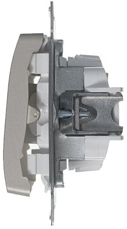 Выключатель встраиваемый одноклавишный с подсветкой (платина) Systeme Electric Glossa GSL001261