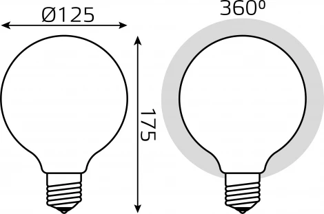 Лампочка светодиодная филаментная Gauss 187202210