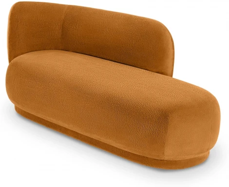 Кушетка Lucca левая ОГОГО (арт.865104), (Искусственный мех/Коричневый)