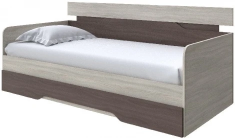 Без бренда Кровать-Софа Milton (ЛДСП Ясень Шимо Светлый/Ясень Шимо Темный) 120x200