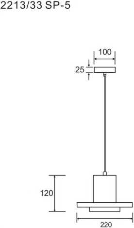 Подвесной светильник Divinare Cottero 2213/33 SP-5 (220V, на проводе, круглые)
